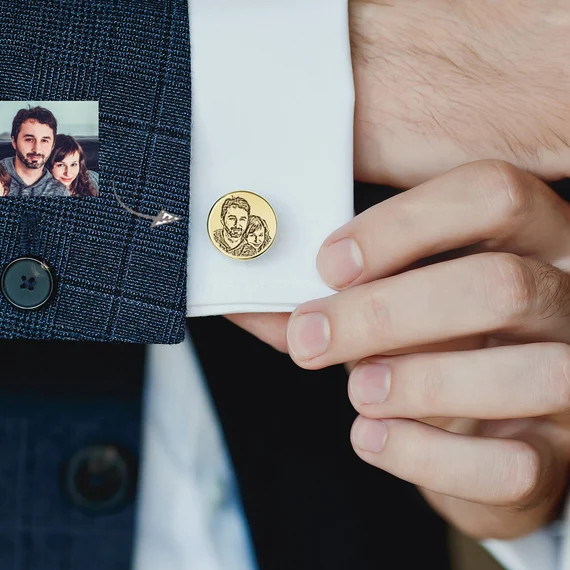 Groom Gift  People Portrait Photo Cufflink Custom  Photo - Etsy | Etsy (US)