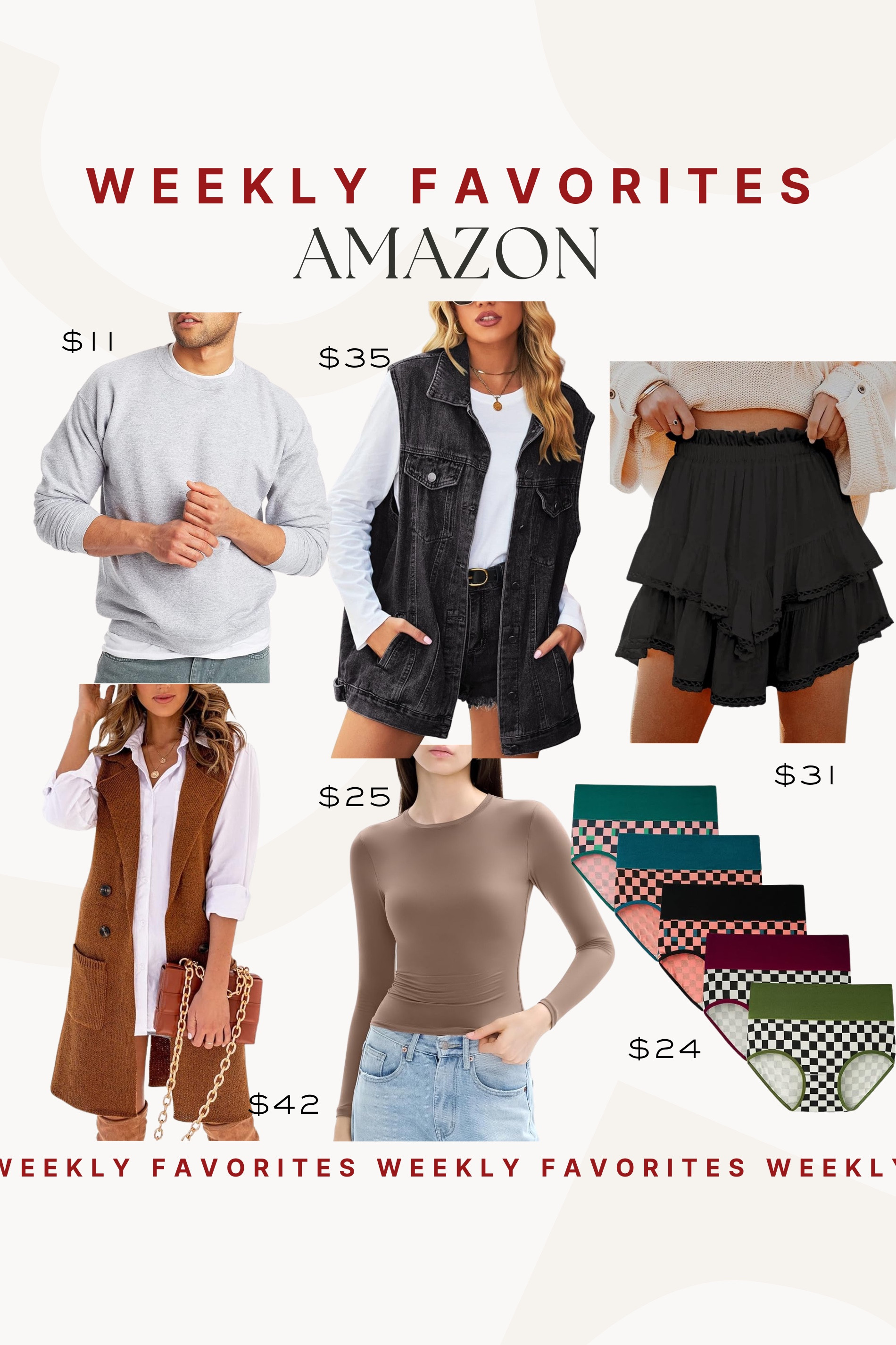 Amazon weekly favorites! These Amazon finds are so cute and perfect for your fall outfits! 

Amazon weekly favorites, fall style, Amazon finds, Amazon fashion

#LTKFindsUnder50 #LTKSeasonal #LTKFindsUnder100