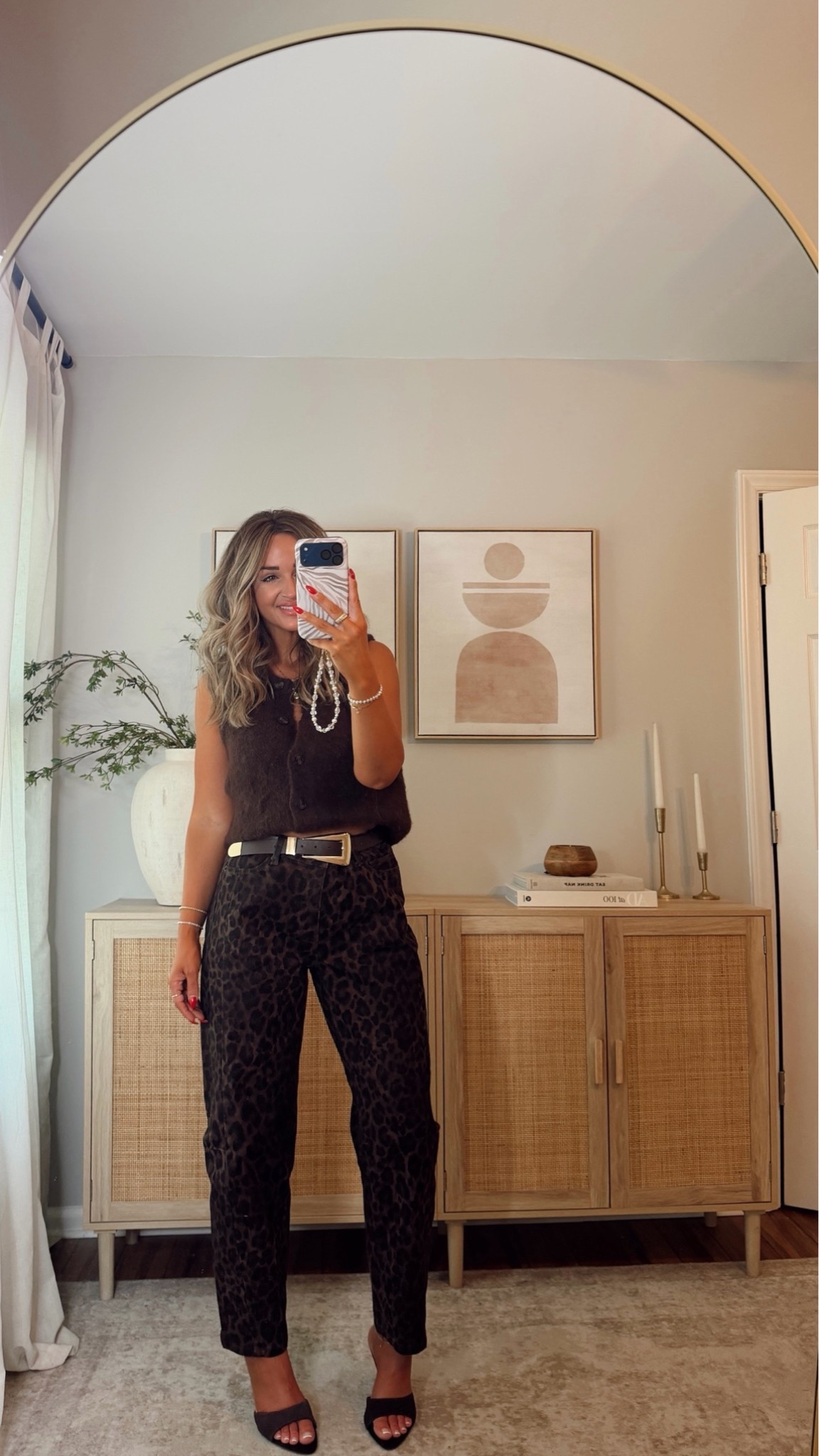 found the cutest new fall pieces— the new line at walmart is so good! love these barrel denim jeans, the darker leopard makes this outfit look so elevated!  i’m in a size 6 and these are loose in the waist, i think a size 4 would fit best. the sweater vest is so soft + chic! wearing a size S!  @Walmart fall outfit

#LTKxWalmart

#LTKootd