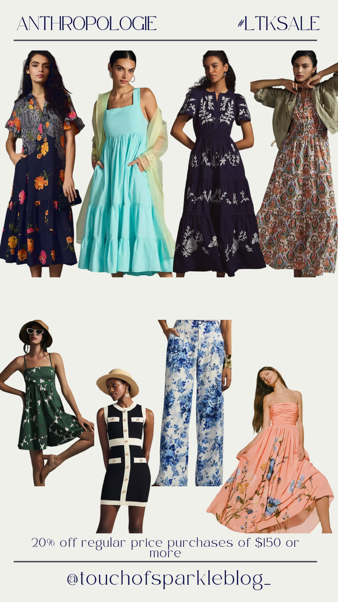 LTK Sale is Here! 

Anthropologie has 20% off your regular price purchases of $150 or more! 

#LTKSale #LTKsalealert #LTKstyletip