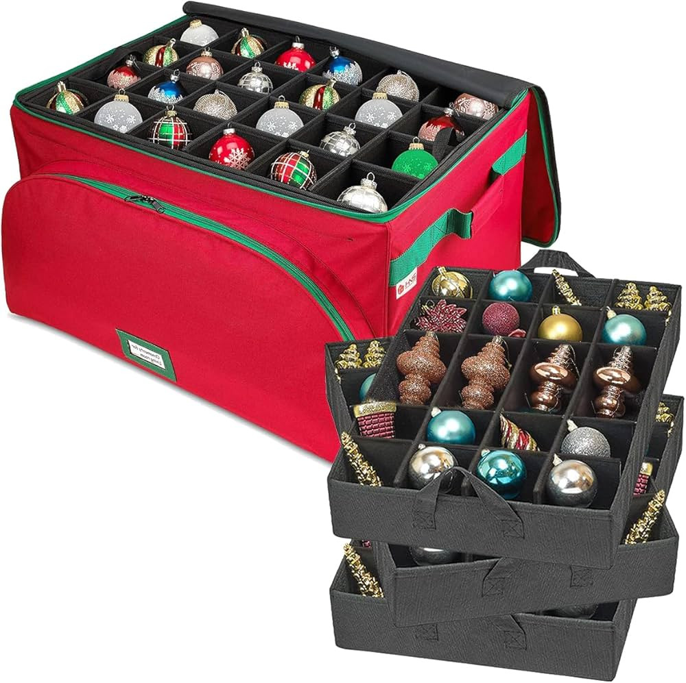 HOLDN’ STORAGE Premium Christmas Ornament Storage Container - Holds Up to 72-4” Ornaments Dur... | Amazon (US)