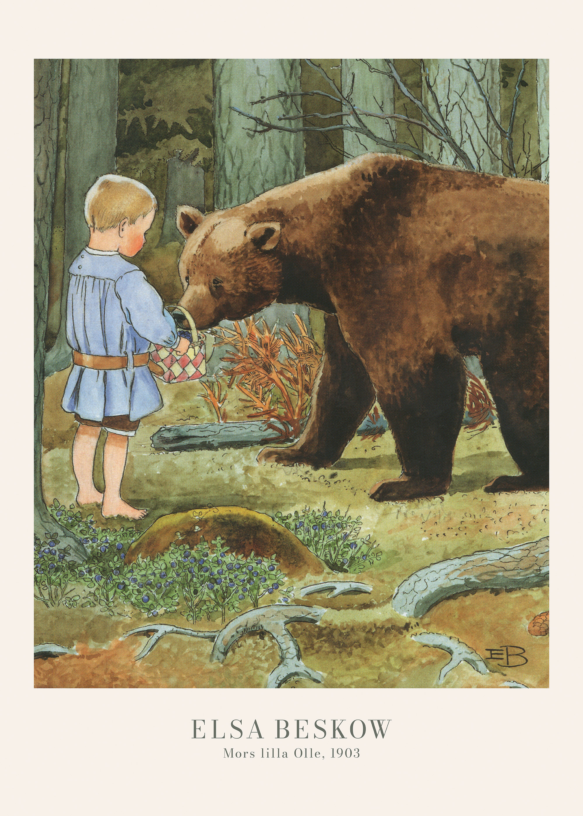 Elsa Beskow - Mother's little Olle Print | Desenio