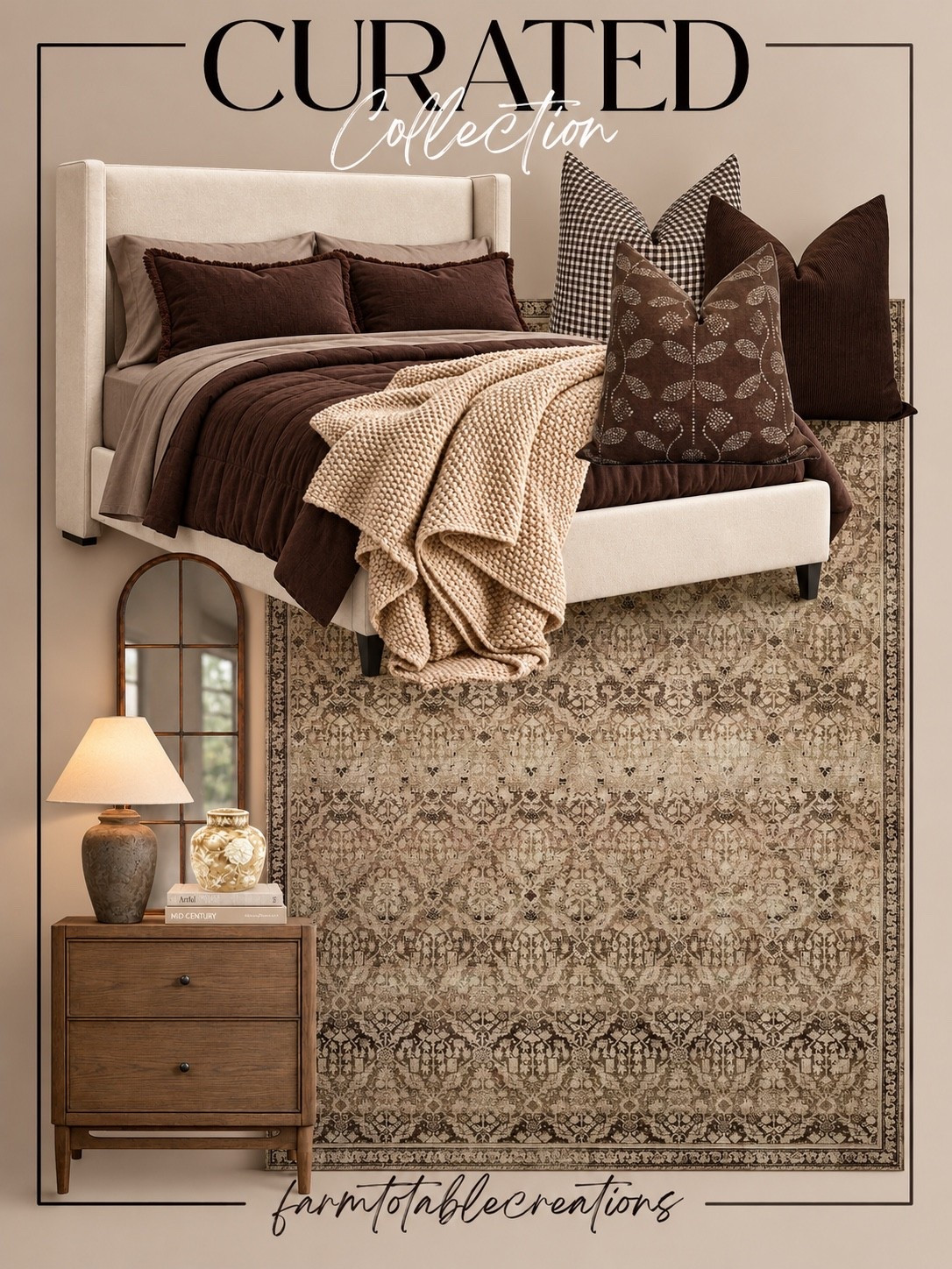 The Curated Bedroom Edit 🤎

Warm layers, rich chocolate tones, and cozy textures make this bedroom feel so inviting and pulled together. I love how these finds bring in that collected, designer-inspired look while still feeling comfortable and livable.

#BedroomDecor #CozyBedroom #NeutralBedroom #BedroomInspo #HomeDecorFinds #BrownBedding #UpholsteredBed #AreaRug #NightstandDecor #CozyHome

#LTKHome #LTKSaleAlert