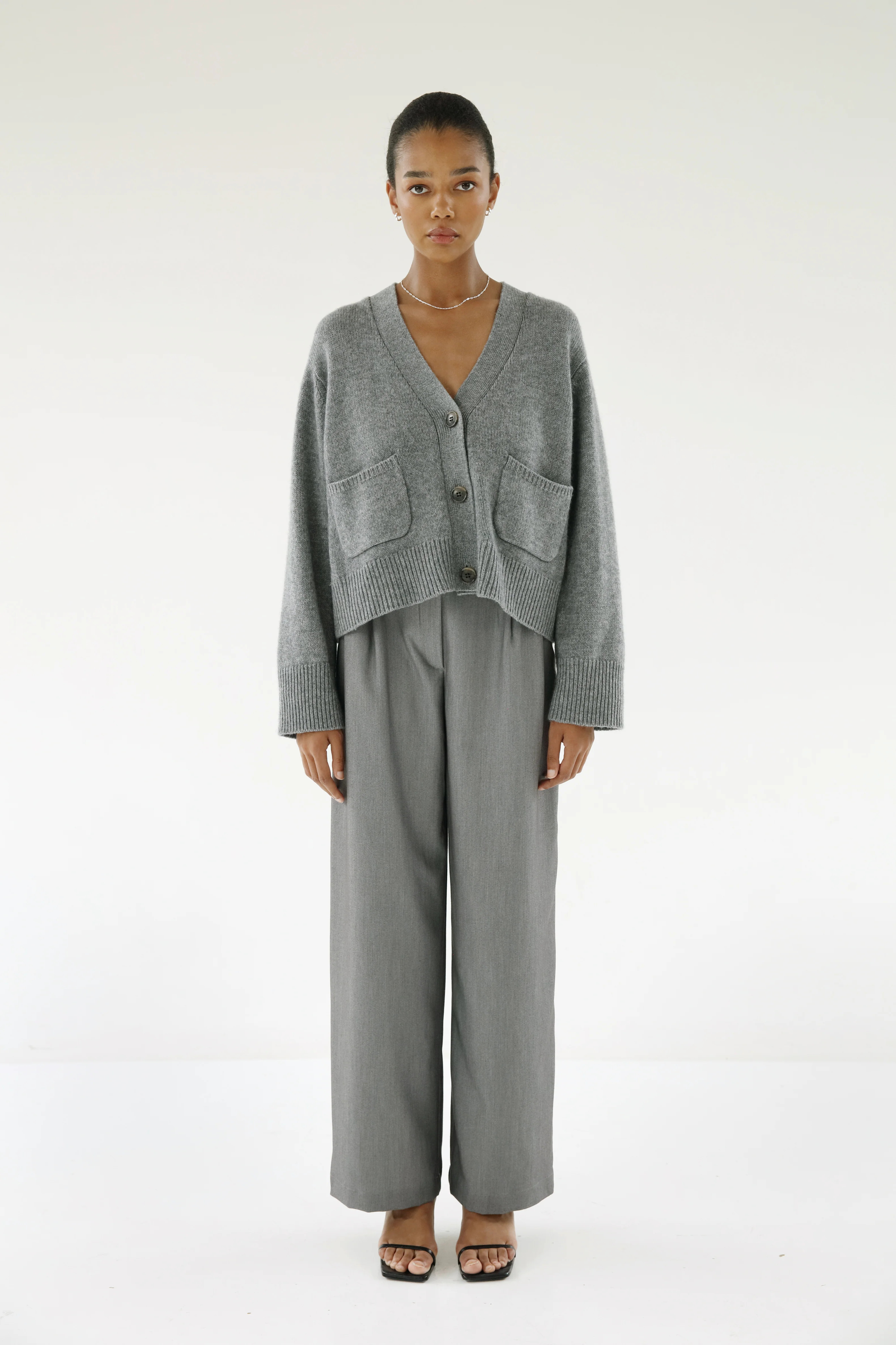 Beja Cardigan, grey | Almada Label