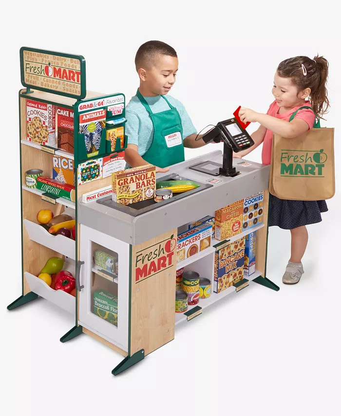 Melissa & Doug Freestanding Wooden Fresh Mart Grocery Store | Macy's