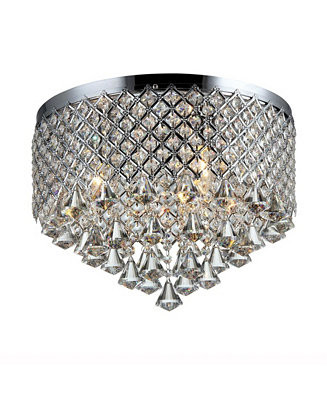 Home Accessories Trey 18" 3-Light Indoor Flush Mount Chandelier with Light Kit - Macy's | Macy's