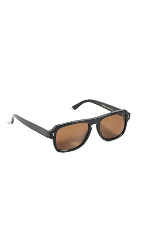 Illesteva Trancoso Black Sunglasses, Black w/Brown Lenses, One Size | Amazon (US)