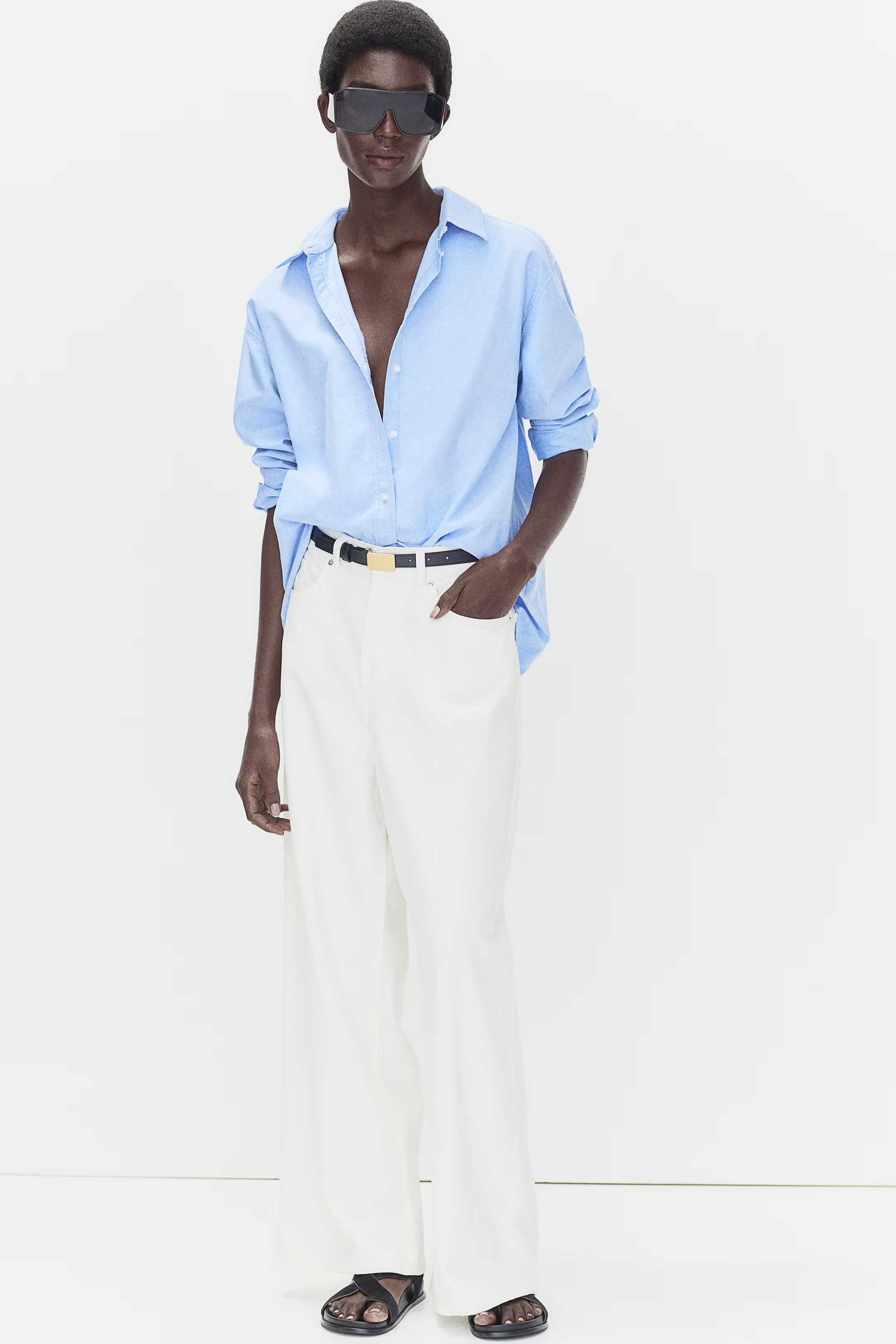 Camisa Oxford - Azul claro - MUJER | H&M ES | H&M (FR, IT, ES, PT, BE)