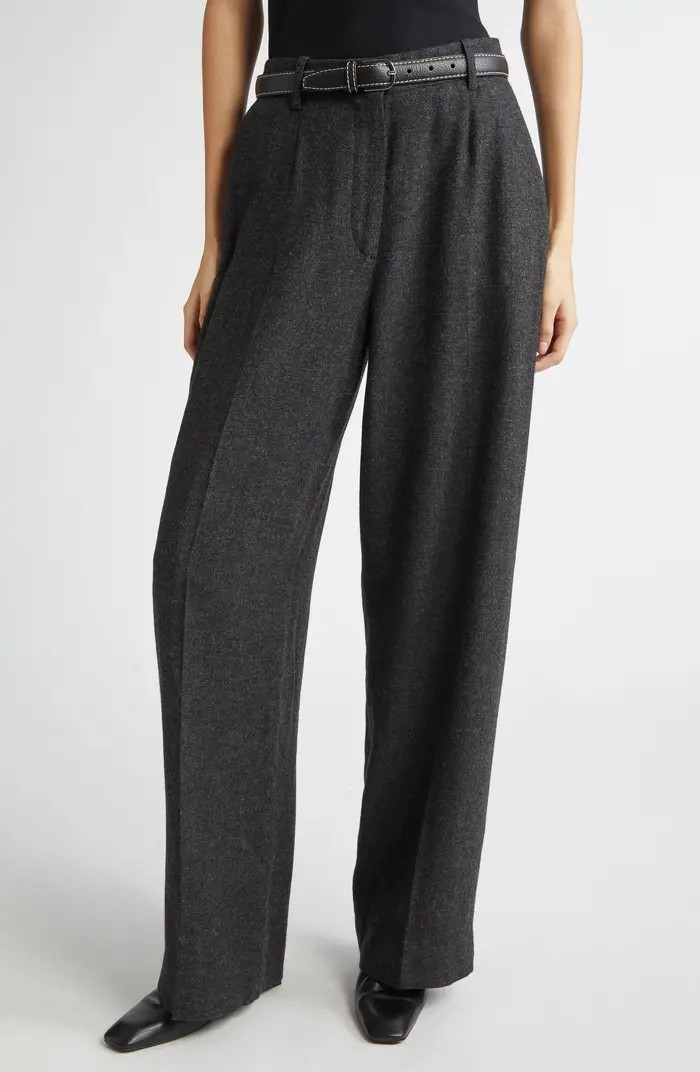 TOTEME Wide Leg Flannel Trousers | Nordstrom | Nordstrom
