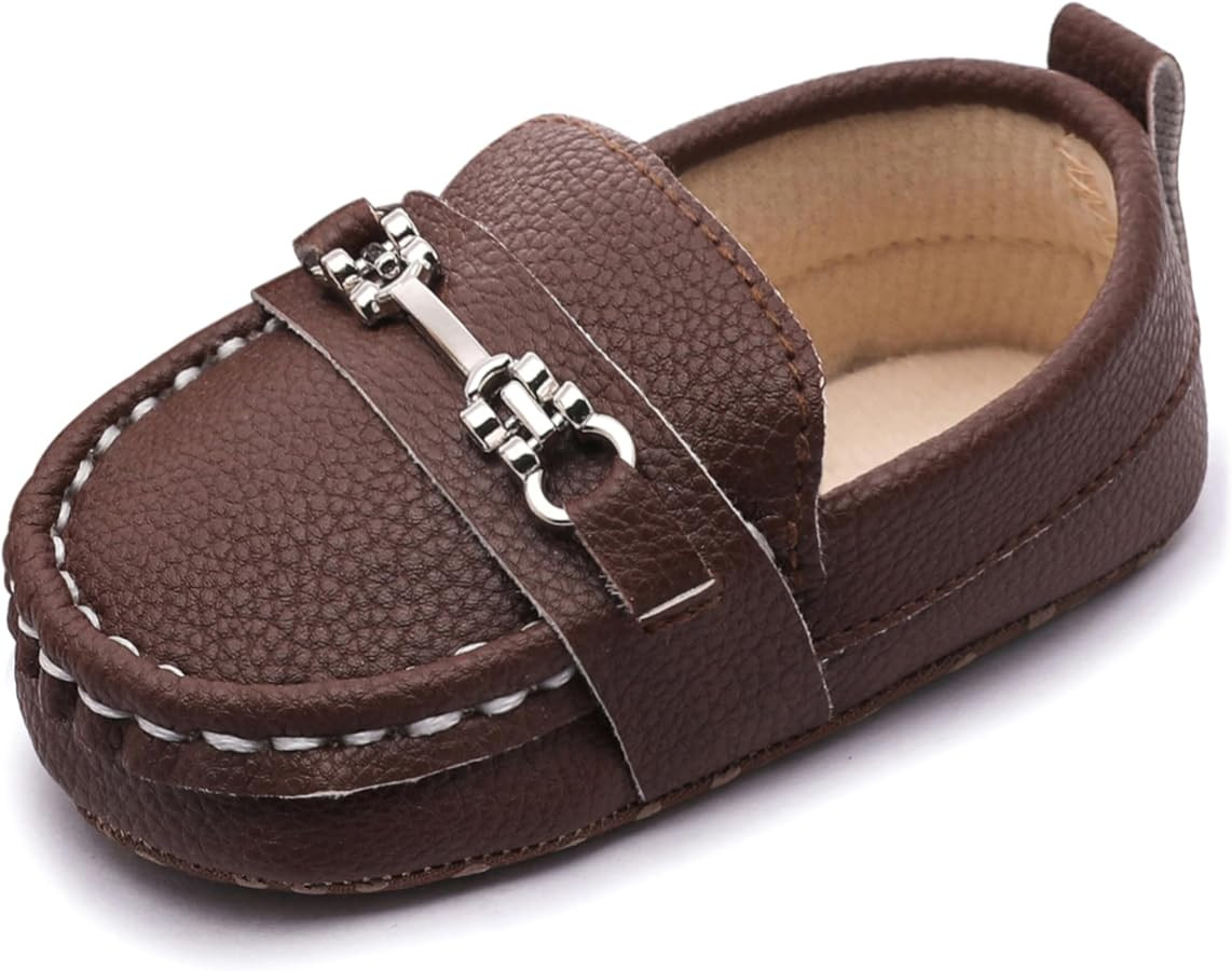 Infant Baby Boys Loafers Soft Sole PU Leather Toddler Moccasins Girls First Walking Crib Dress Sh... | Amazon (US)
