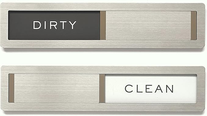 Dishwasher Magnet Clean Dirty Sign, Kubik Letters Premium Stainless Steel Grade 304, Kitchen Orga... | Amazon (US)