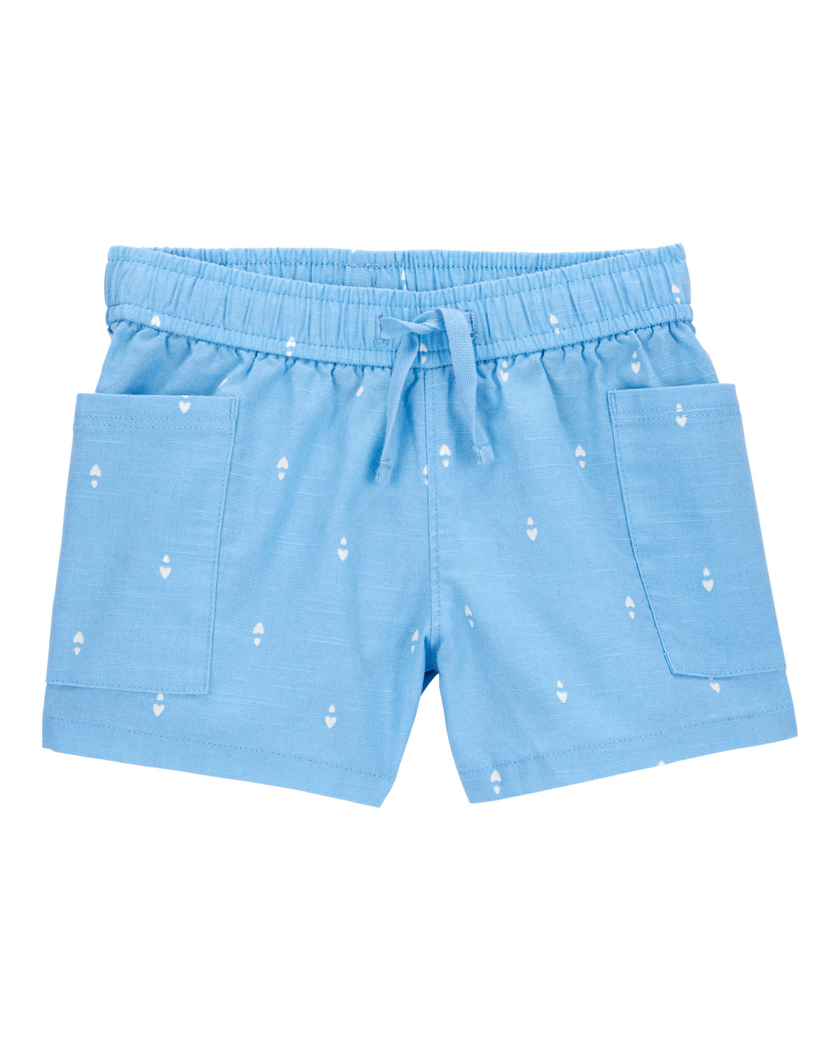 Toddler Heart Drop Print Drawstring Shorts - Blue | Carter's Inc