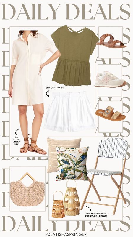 Daily deals! Summer dresses on sale, deals on linen shorts, New Balance sneakers on sale and more! 

#dailydeals

Summer shift dress. Abercrombie linen shorts. Abercrombie shorts event. Target deals. Target patio decor. Affordable outdoor dining chairs  

#LTKSaleAlert #LTKSeasonal #LTKStyleTip