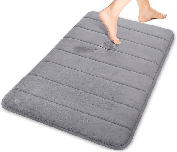 Yimobra Memory Foam Bath Mat Large Size 31.5 by 19.8 Inches, Soft and Comfortable, Super Water Ab... | Amazon (US)