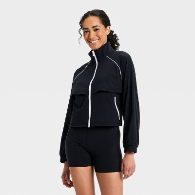 Women's  Lightweight Run Windbreaker Jacket - All In Motion™ Black M | Target