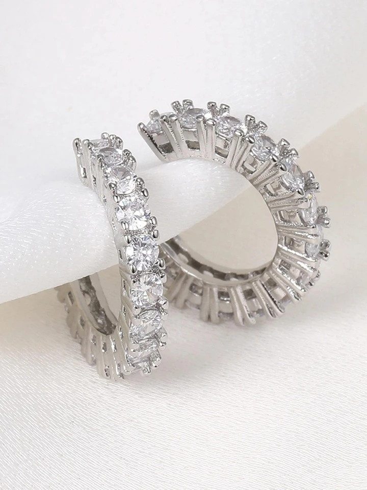 17KM Rhinestone Decor Ear Cuffs | SHEIN
