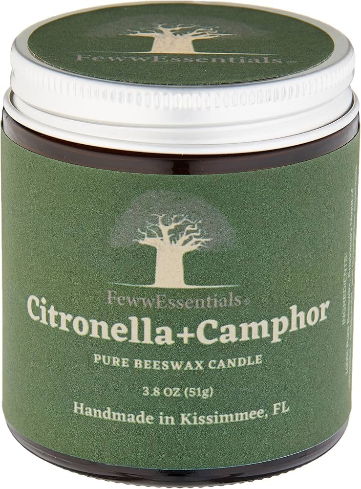 FewwEssentials - 100% Pure Beeswax + Essential & Natural Oil Aromatherapy Candles| Wicks Made wit... | Amazon (US)