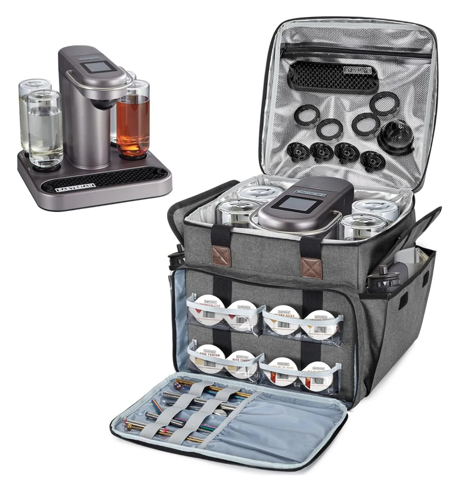 XilhXLy Carrying Case Compatible with Bartesian Cocktail Machine, Insulated Cocktail Maker Machin... | Walmart (US)