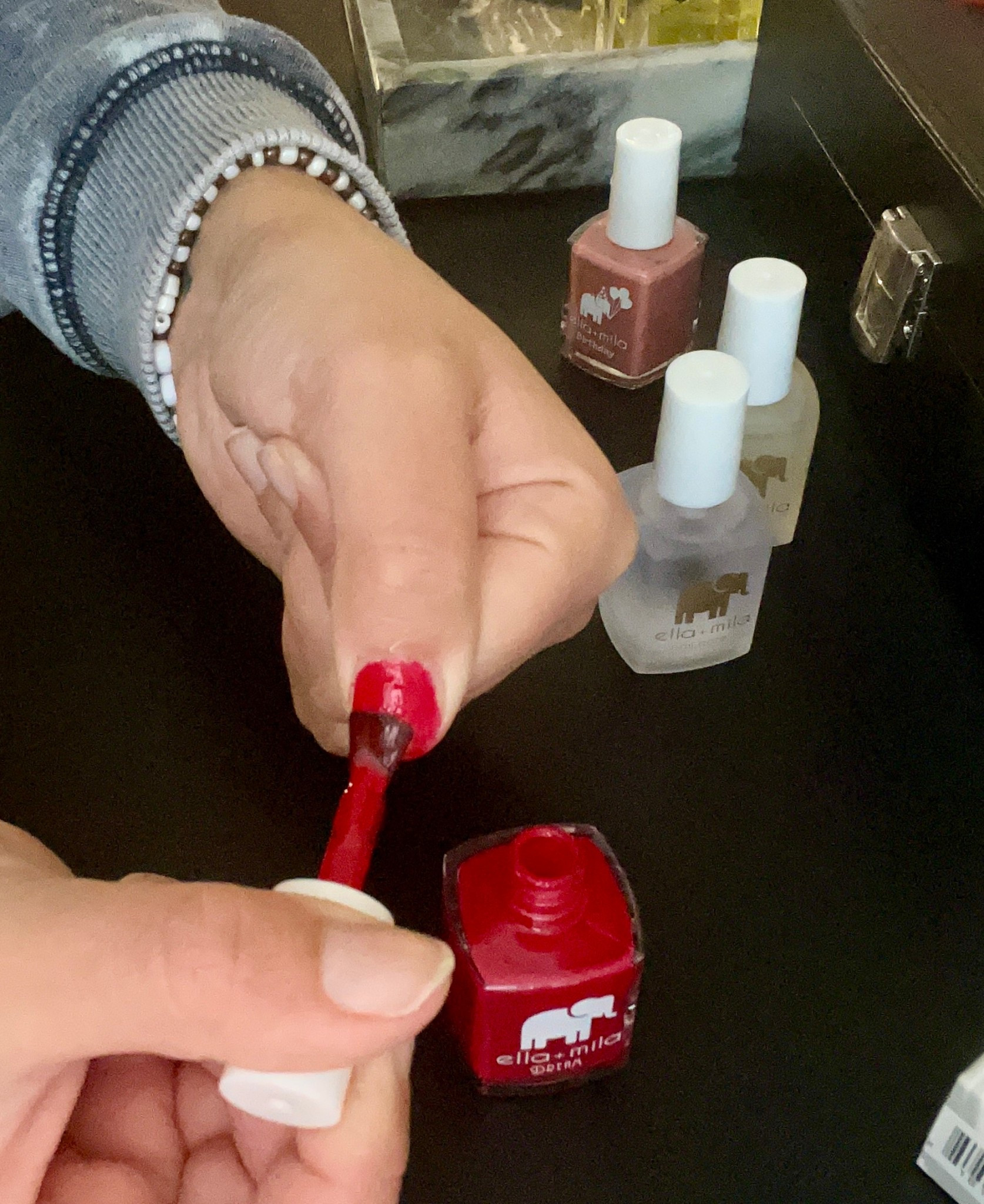 Holiday nail run at CVS complete! 🎁💅 I grabbed my favorite ella+mila polish in Unwrap Me, a vegan, cruelty-free, 17-free formula that delivers the gorgeous color and shine I love.

I love that ella+mila is a mama-founded brand (named after twin daughters!) and makes luxury nail care that’s better for your nails with endless shade options.

Shop ella+mila at CVS for your holiday looks—find a store near you via their locator and grab your perfect polish!
@ellamila @cvspharmacy #ad #ellamilaholiday

#LTKBeauty #LTKKids #LTKGiftGuide