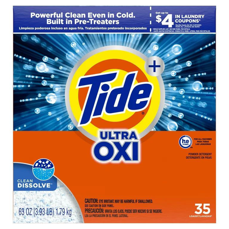 Tide Plus Ultra Oxi Powder Laundry Detergent, 35 Loads, 63 oz | Walmart (US)