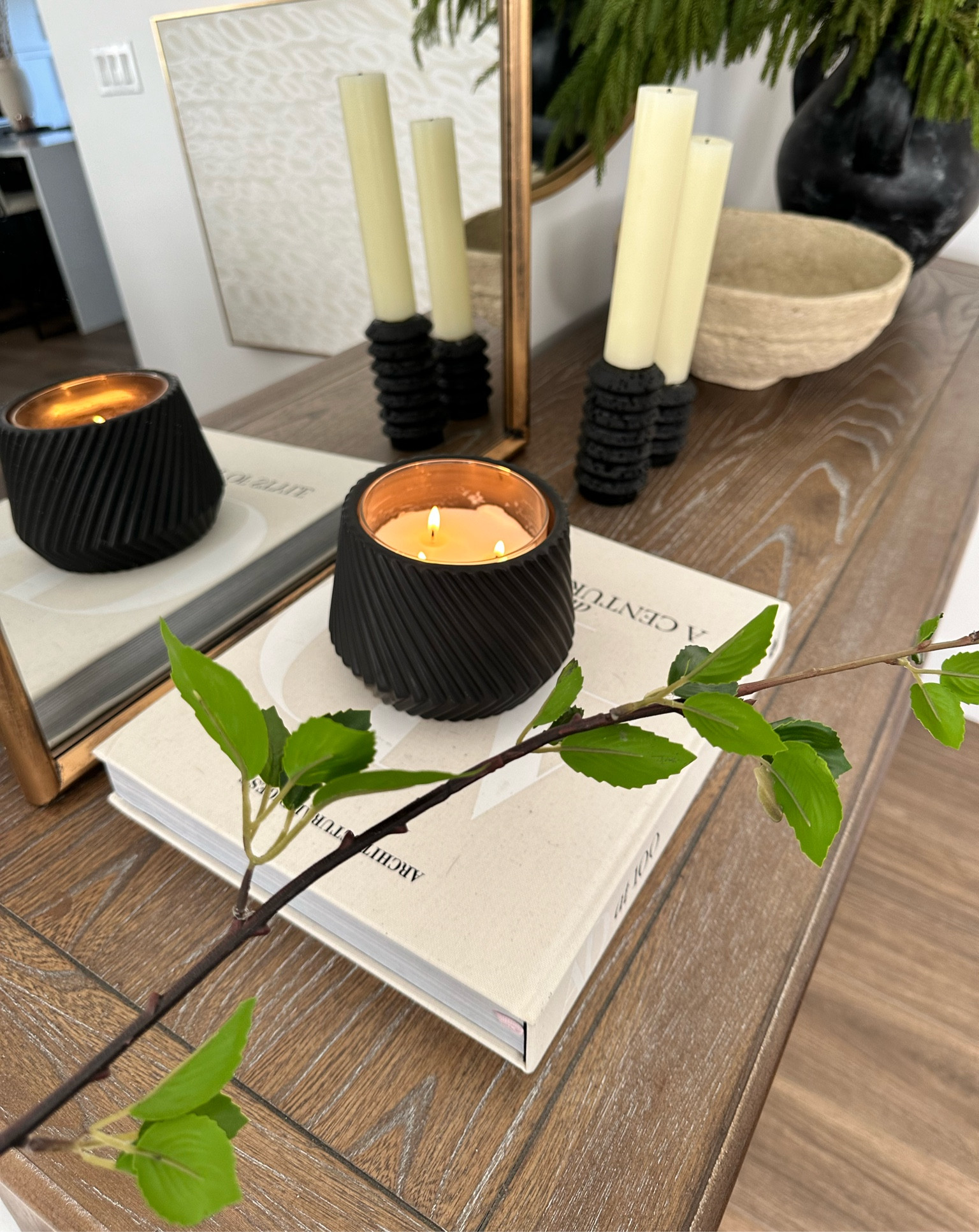 Affordable home decor finds, Walmart finds, amazing finds, black ridge planter vase, candle, electronic lighter, coffee table book, citrus tree, travertine candle holder, paper mache bowl, Joshua pottery barn vase, mirror, sideboard 

#LTKhome #LTKfindsunder50