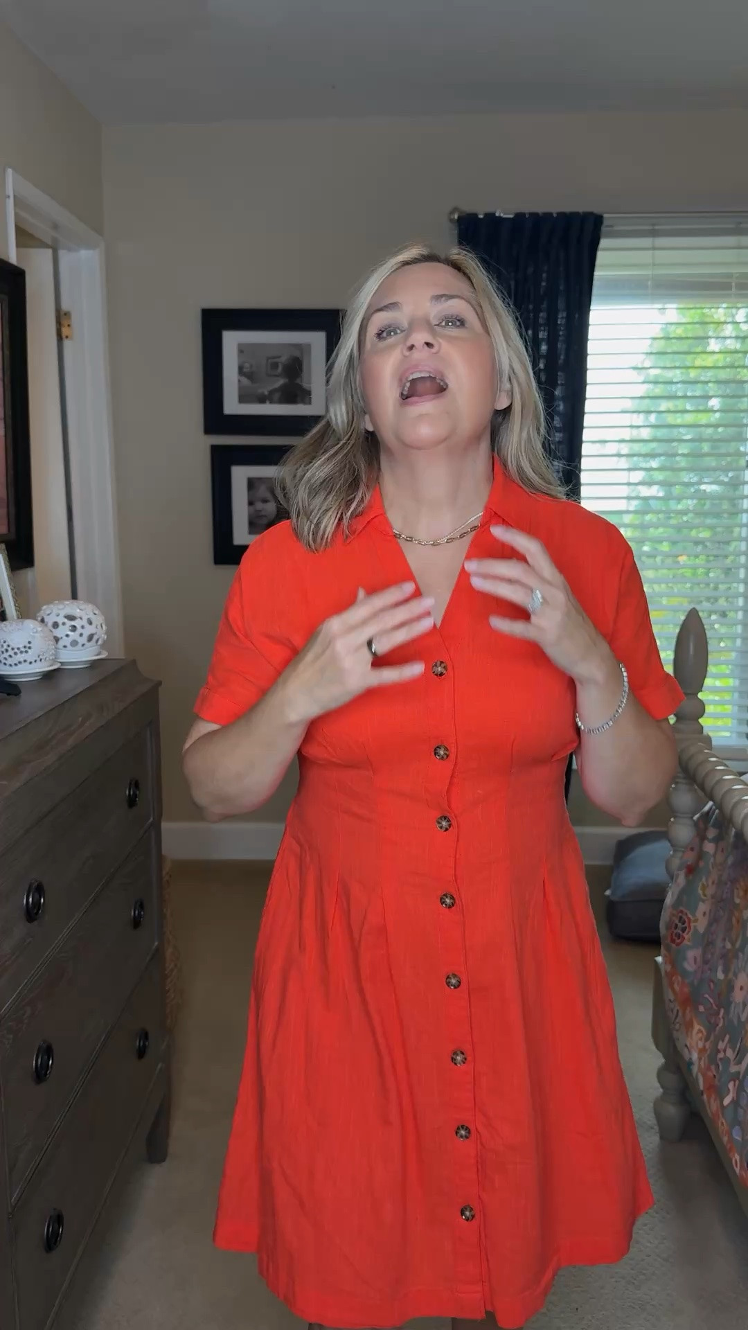 This dress is so soft and comfortable, while also looking great. I adore this orange color and it reminds me of my mom. ￼

#LTKootd #LTKOver40 #LTKdayinmylife