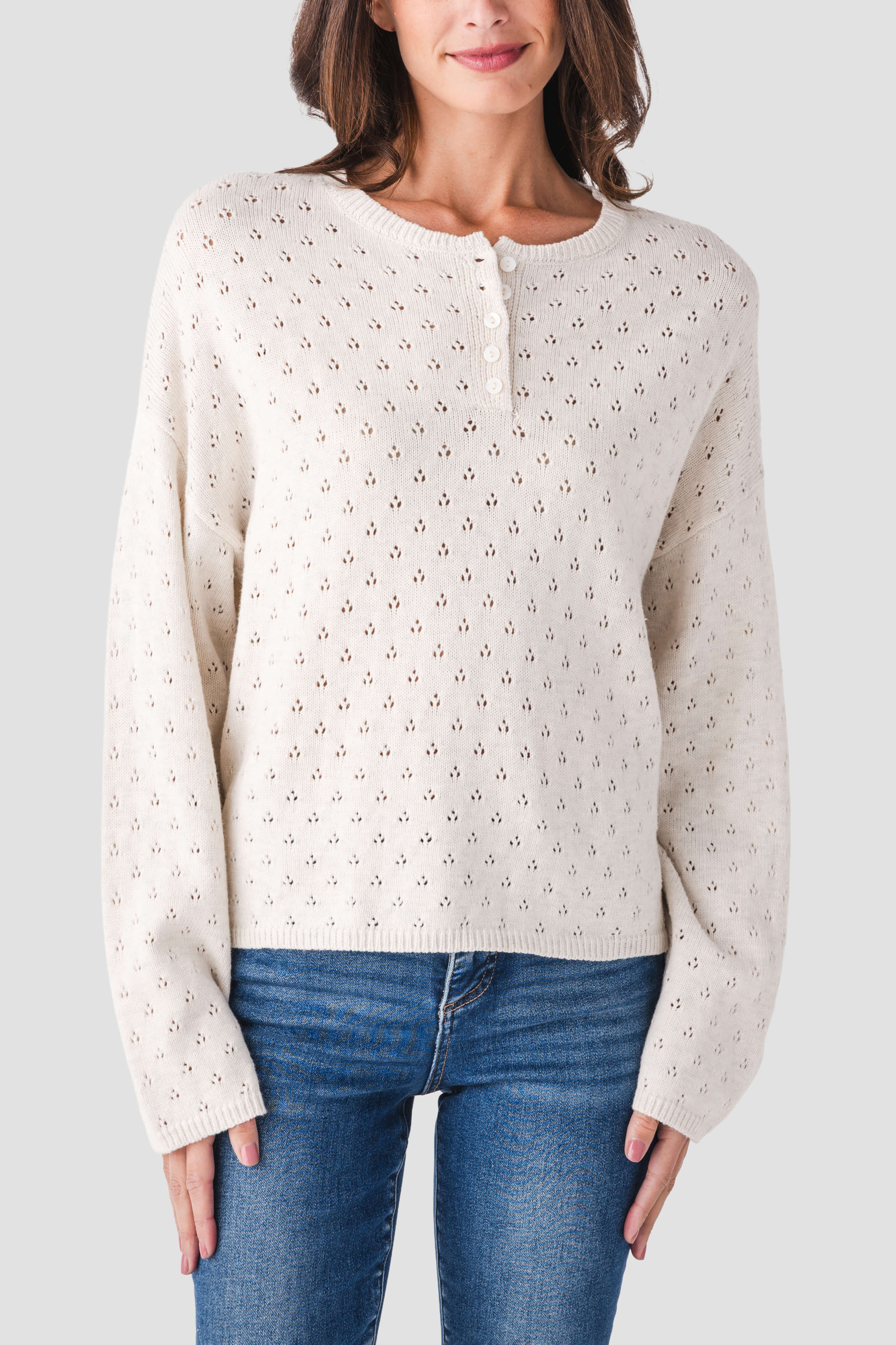 Things Between Pointelle Pullover | Social Threads