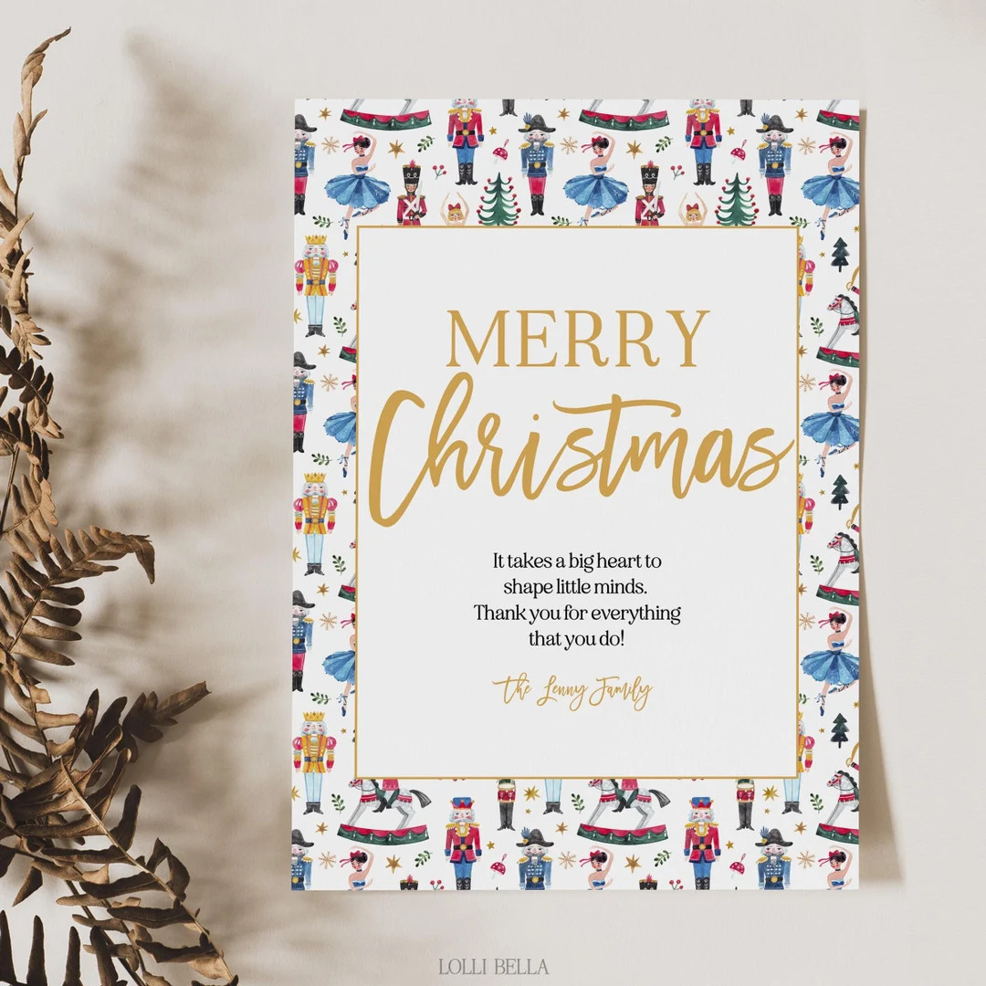 Teacher Christmas Card, Teacher Gift, Daycare, Principle Christmas Card, Teacher Card, Holiday, P... | Etsy (US)