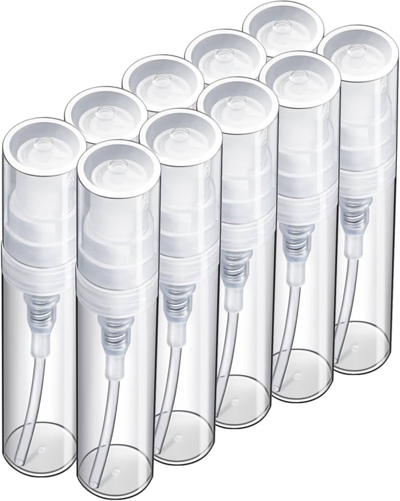 Fandamei 3ml Mini Spray Bottle, 10 Pack 3ml Mini Clear Plastic Spray Bottle Empty, Fine Mist Refi... | Amazon (US)