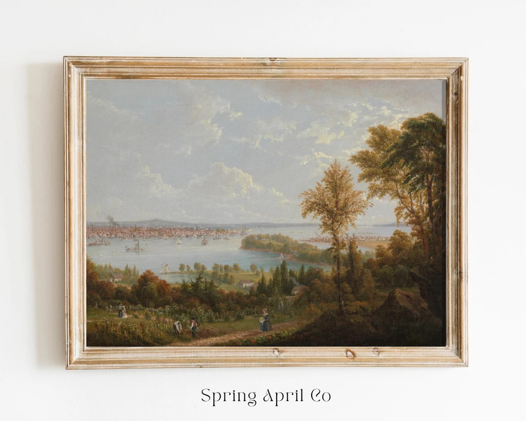 Vintage City of New York  Old Fashion Art Print  Farmhouse - Etsy | Etsy (US)