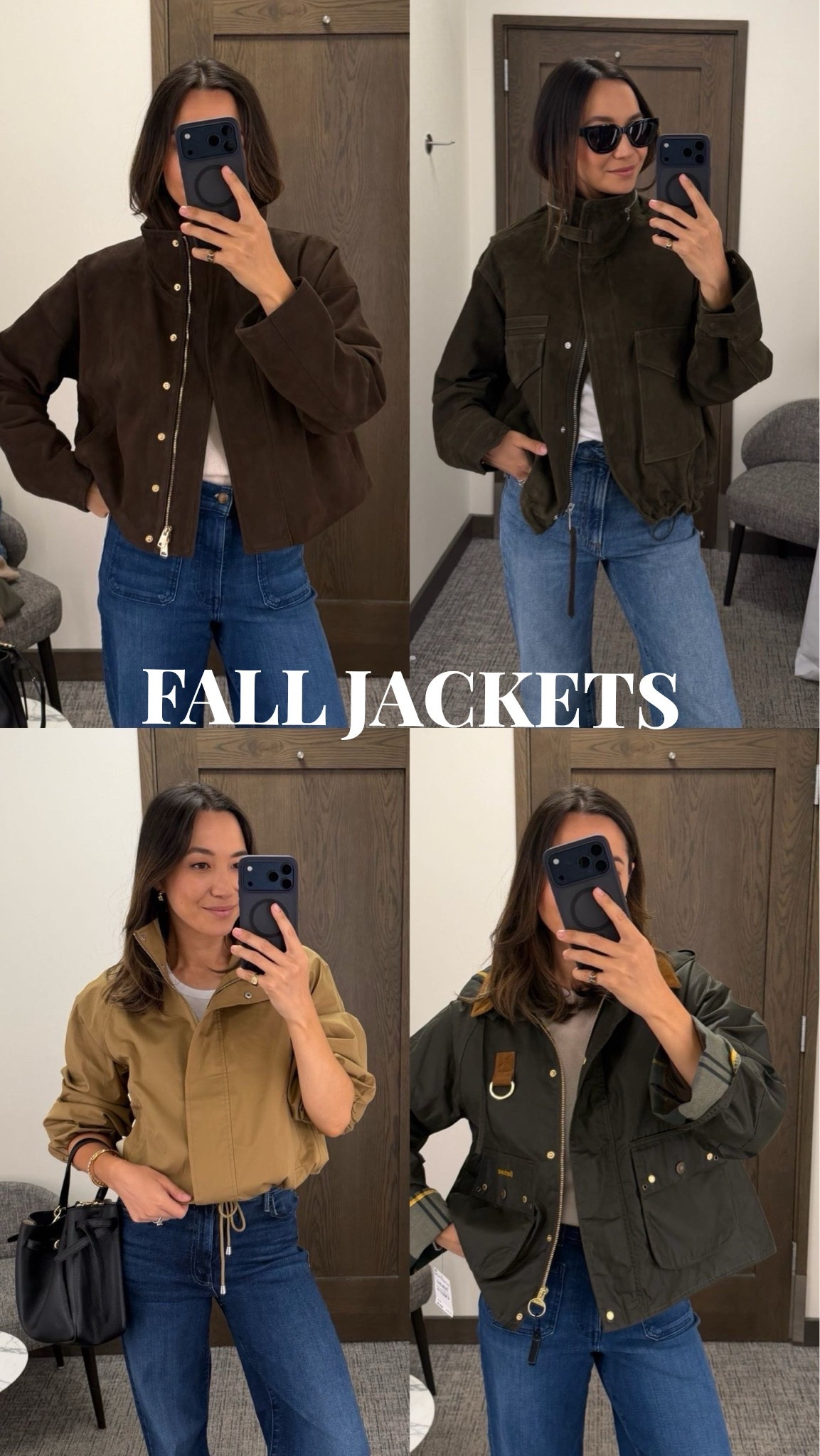 Fall designer jackets 

Top left: all saints — a petite-friendly option
Top right: all saints — has a cinch waist 
Bottom left: rails Blake jacket — linked to 2 other colors 
Bottom right: barbour jacket — beautiful quality, not stiff 

Nordstrom anniversary sale / fall jackets / elevated style / designer sale

#LTKSeasonal