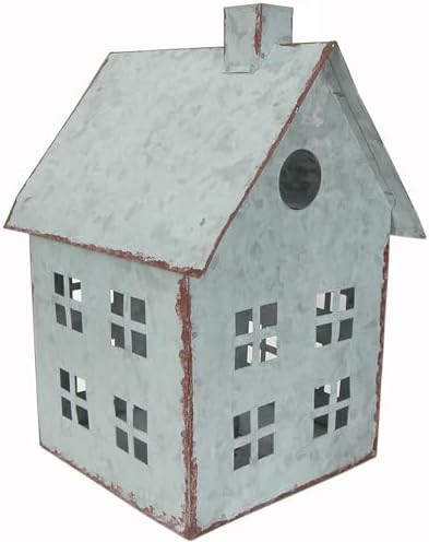 Tabletop Farmhouse Decor, Tin Houses, Christmas Display Village House 8 Inch Height X 5.5 Inch Wi... | Amazon (US)