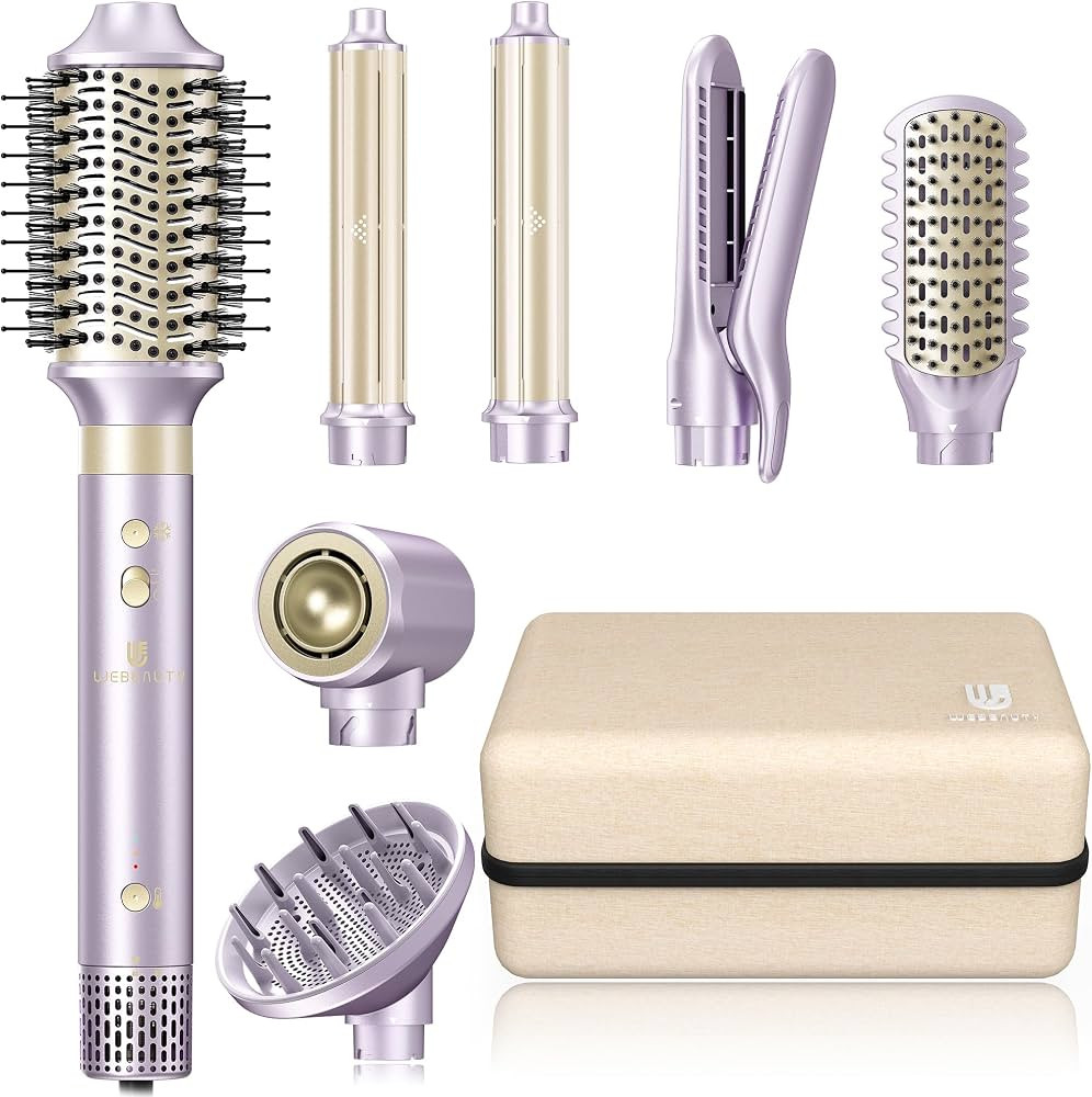 Hair Dryer Brush 7-in-1 Dual Voltage Hot Air Styler \u2013 Fast-Drying 110,000 RPM Ionic Blow Dry... | Amazon (US)