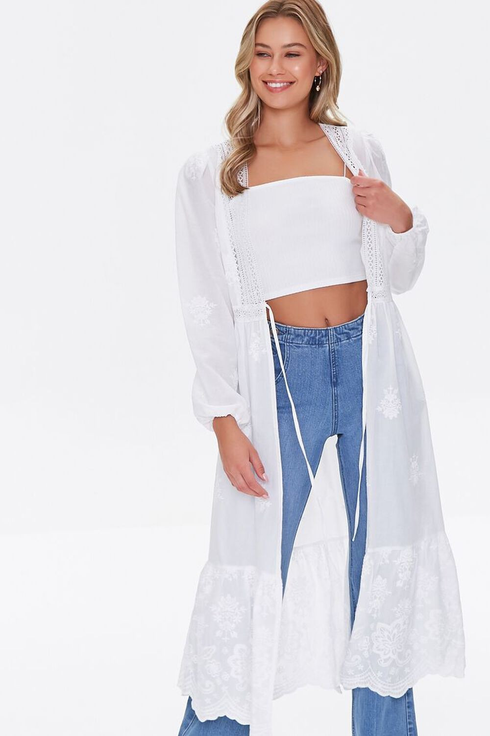 Scalloped Floral Kimono | Forever 21 | Forever 21 (US)