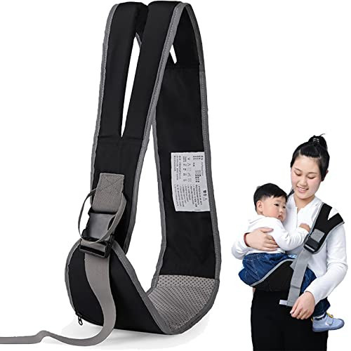 Baby Carrier, Portable Ergonomic Baby Sling with Adjustable Comfortable Shoulder Straps, Soft Anti-Slip Toddler Sling for Newborn, Infant up to 55Lbs (Black) | Amazon (UK)