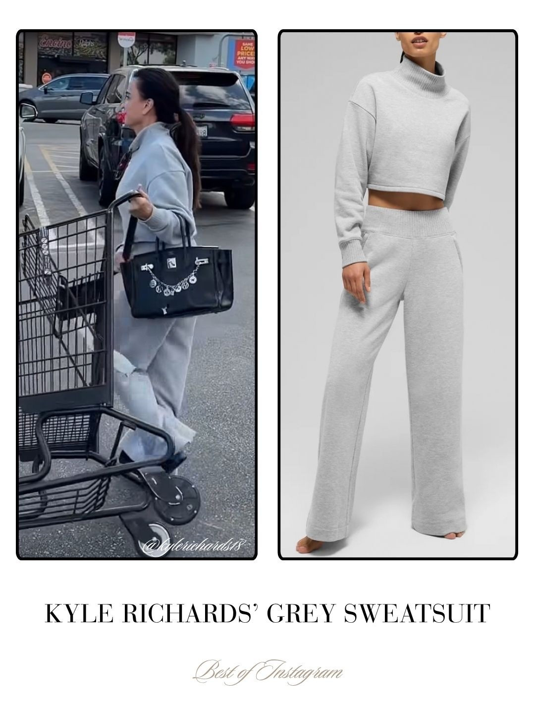 Kyle Richard’s Grey Sweatsuit 📸 = @kylerichards18