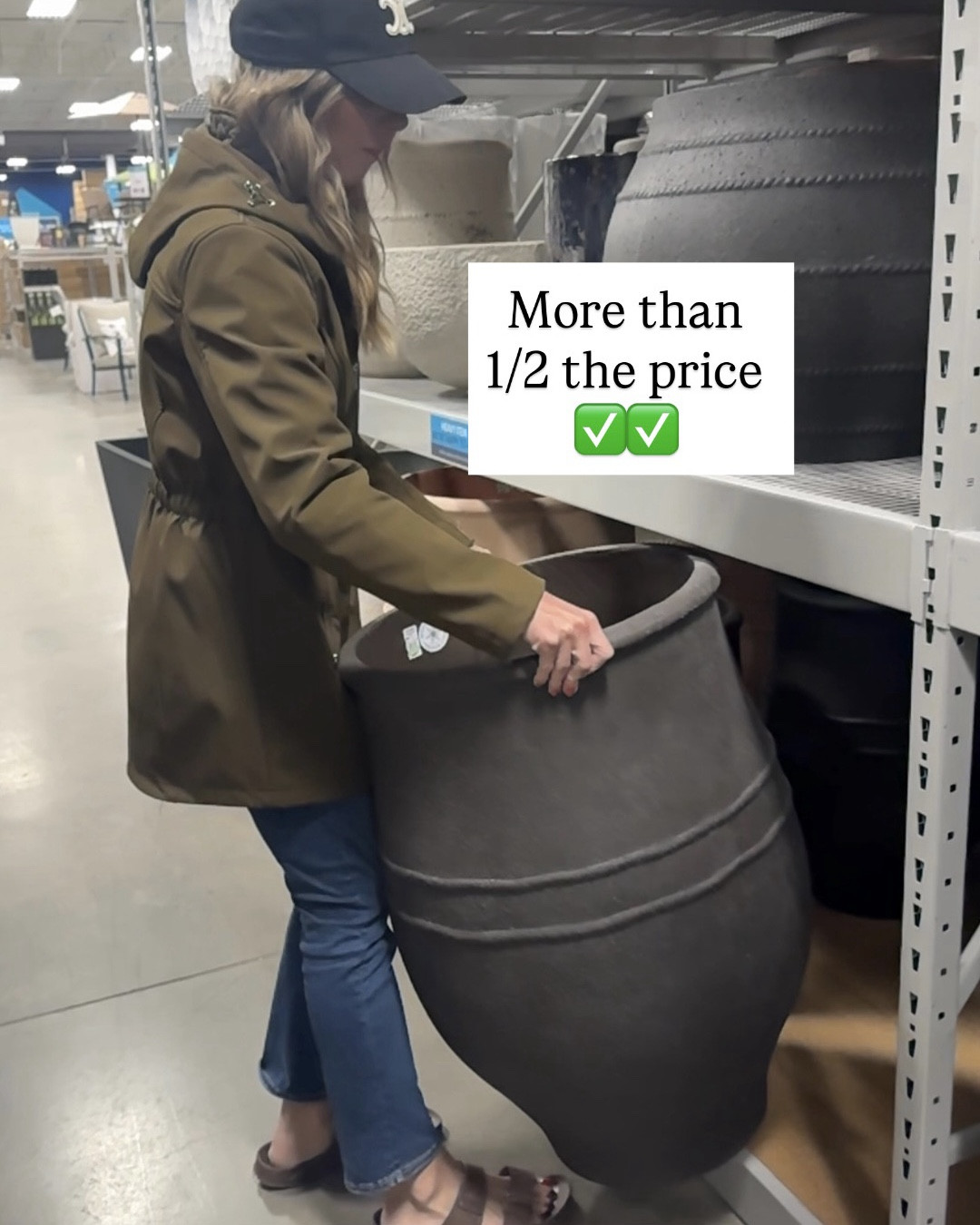 One of my favorite look for less items because it’s so so similar. Oversized planter from at home and pottery barn. You might have to find this one in store. I did just see it in stock near me.

#LTKSaleAlert #LTKHome
