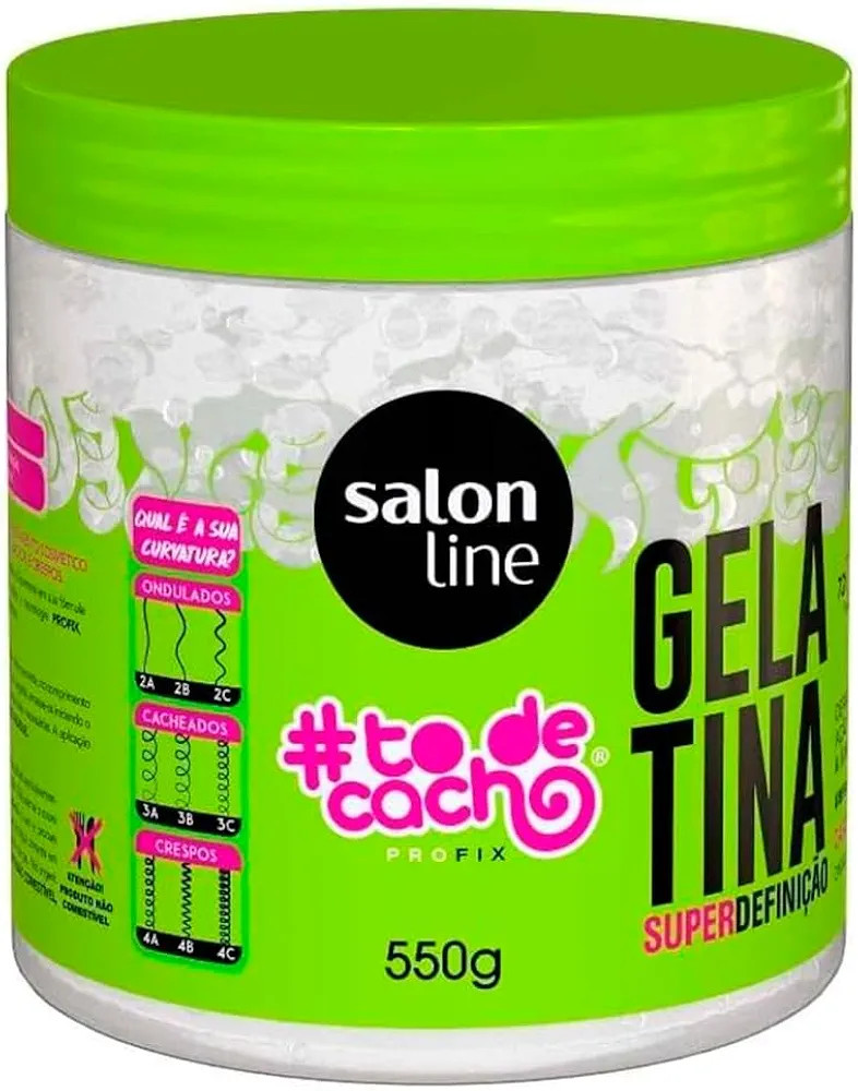 Salon Line, Gelatina Capilar, ToDeCacho, Super Definição, Vegana - Cabelos Ondulados, Cacheados... | Amazon (BR)