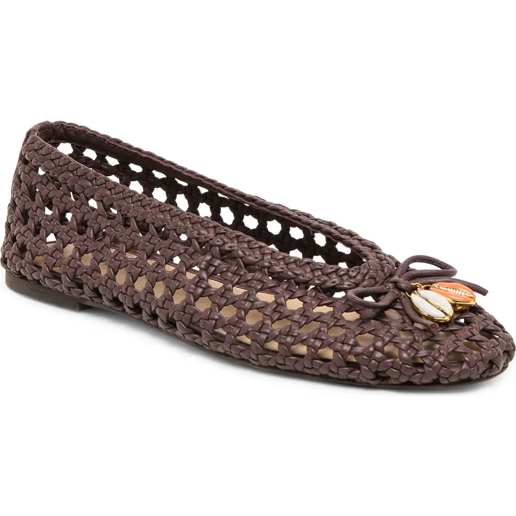 Dolce Vita Cason Woven Ballet Flat in Dark Brown Woven Leather at Nordstrom, Size 11 | Nordstrom
