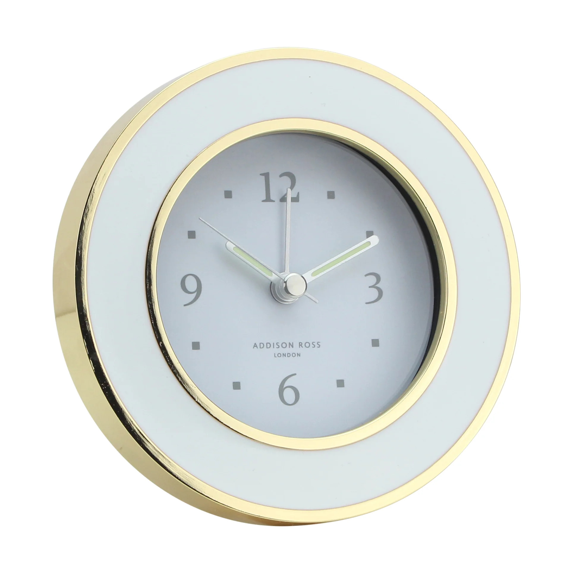 White & Gold Silent Alarm Clock | Addison Ross US