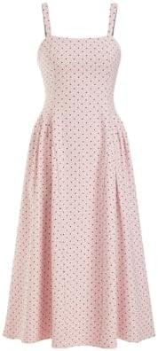 CIDER Womens Polka Dots Summer Casual Dresses Square Neck Sleeveless Midi A Line Elegant Dress | Amazon (US)