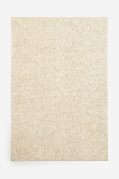 Textured-weave Wool-blend Rug - Light beige - Home All | H&M US | H&M (US + CA)