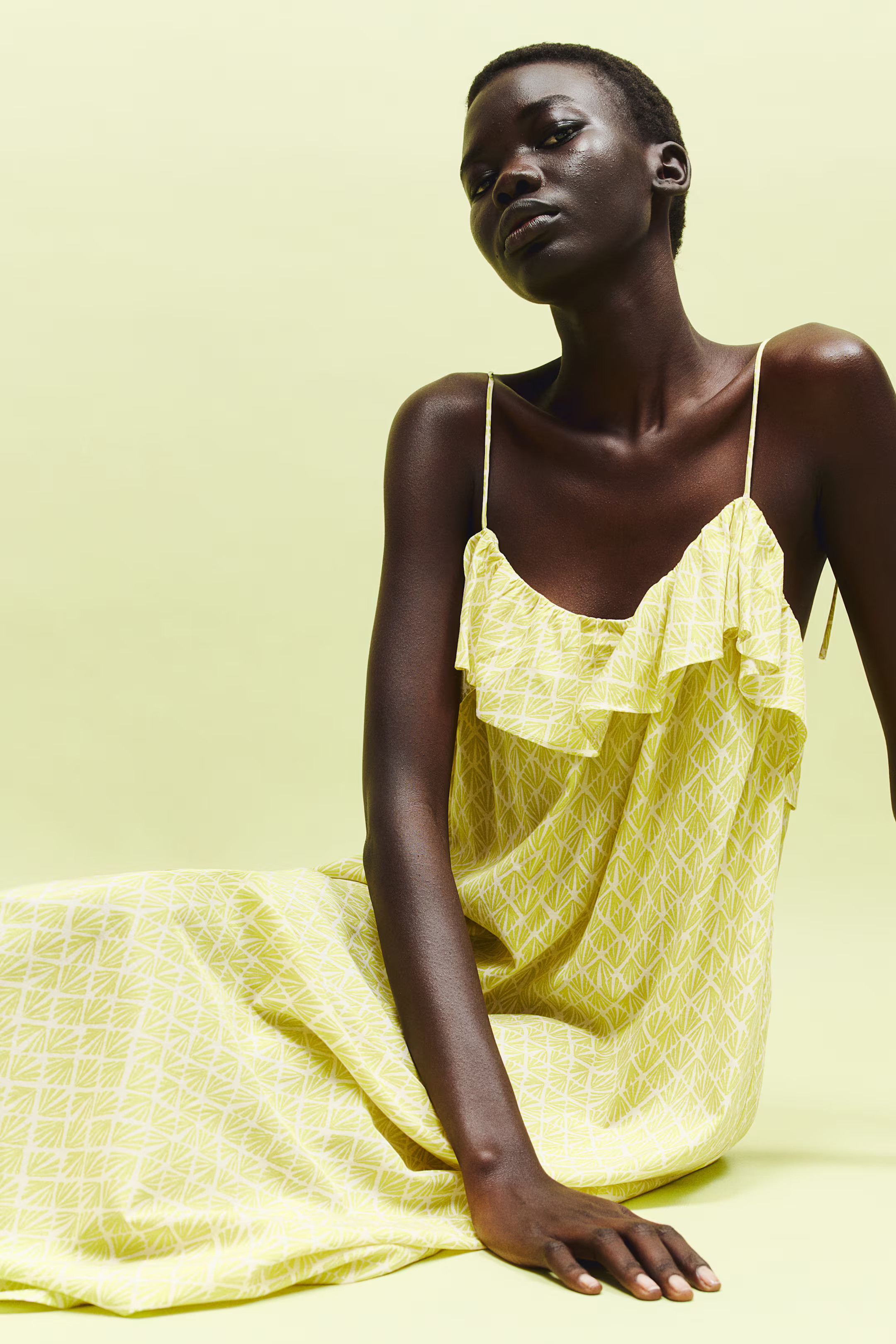 Flounce-trimmed Camisole Dress | H&M (US + CA)
