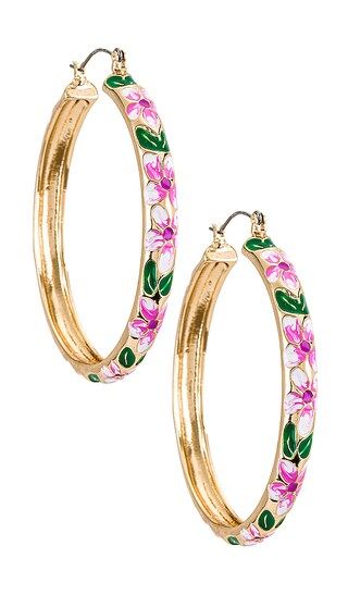 Ornate Hoops in Purple | Revolve Clothing (Global)