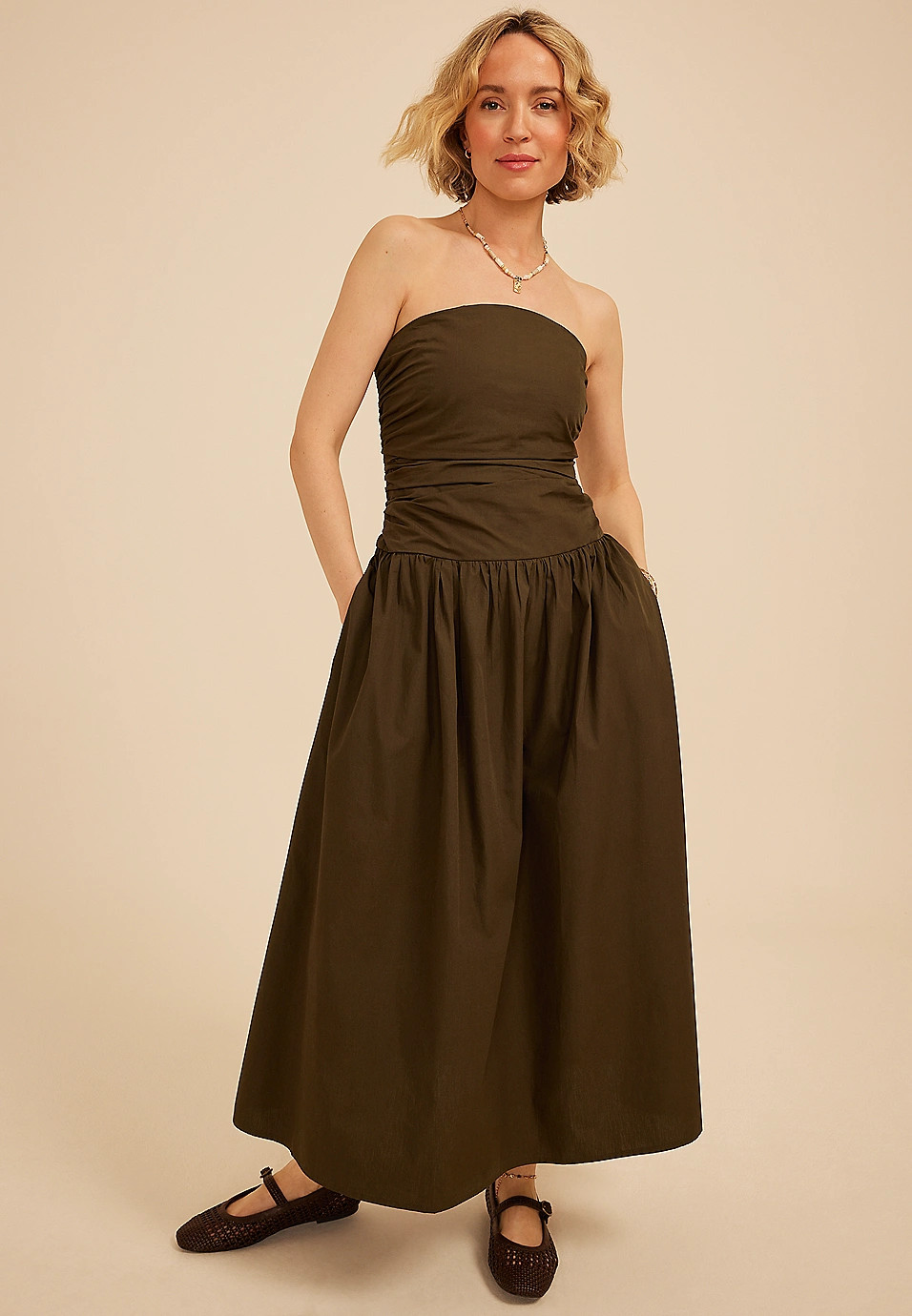 Band Of The Free Strapless Maxi Dress | Maurices