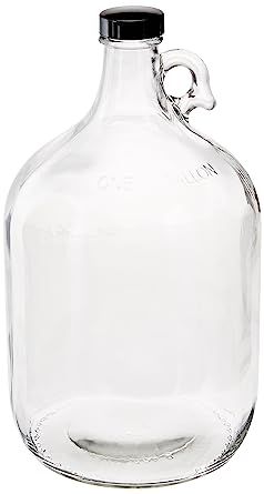 FastRack Glass Water Bottle Includes 38 mm Polyseal Cap, 1 gallon Capacity, Clear | Amazon (US)