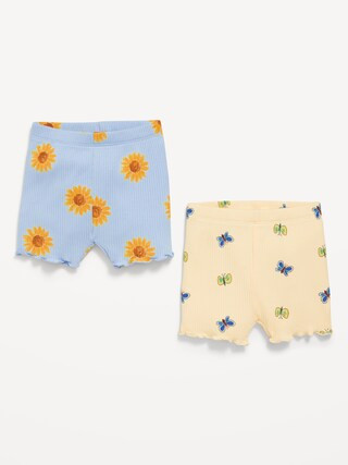 Rib-Knit Biker Shorts 2-Pack for Baby | Old Navy (US)