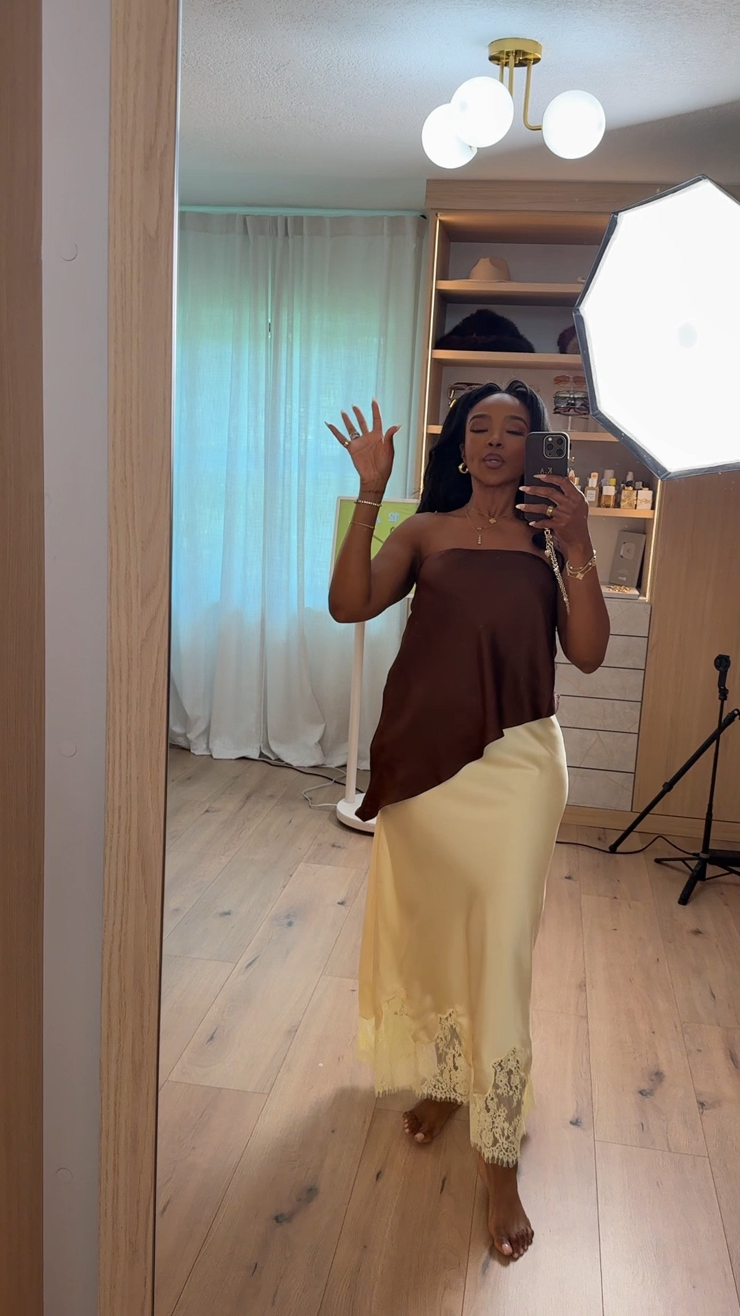 Scroll to shop this mixed neutral slip dress moment 🤎

This two-tone satin look feels so elevated with the lace detail—perfect for date nights, vacation dinners, or when you want something a little different but still timeless.

📏 Measurements: 5’4”, 140 lbs, 34D bust, 27” waist, 40” hips

Follow me on Instagram and YouTube @kirasfashionfinds

#LTKvlog #LTKootd #LTKgrwm