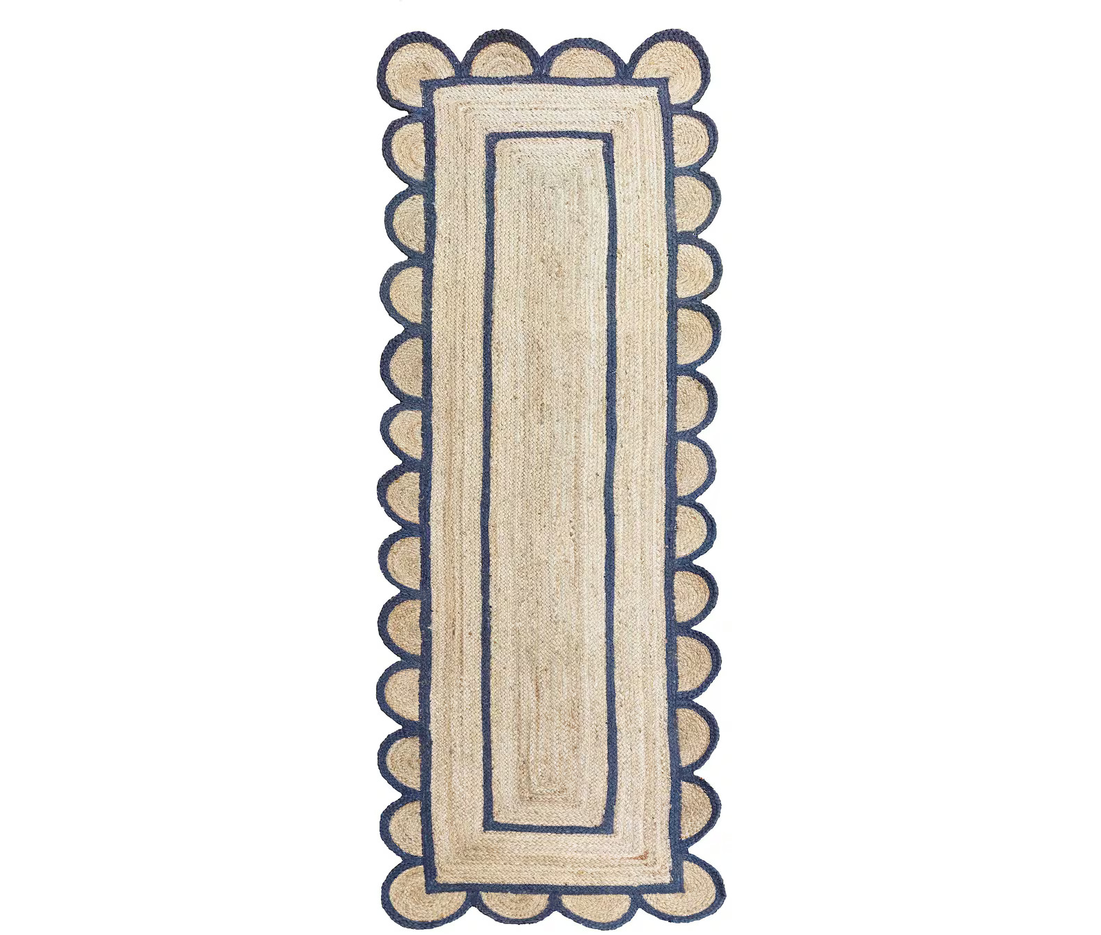 Scallop Runner Rug Jute Scalloped Rug Jute Runner Rug | Etsy | Etsy (US)