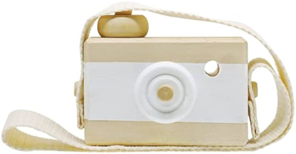 Baby Toy Wooden Mini Camera Toy, Baby Kids Cute Mini Sharpe Toy, Neck Hanging Photographed Props ... | Amazon (US)